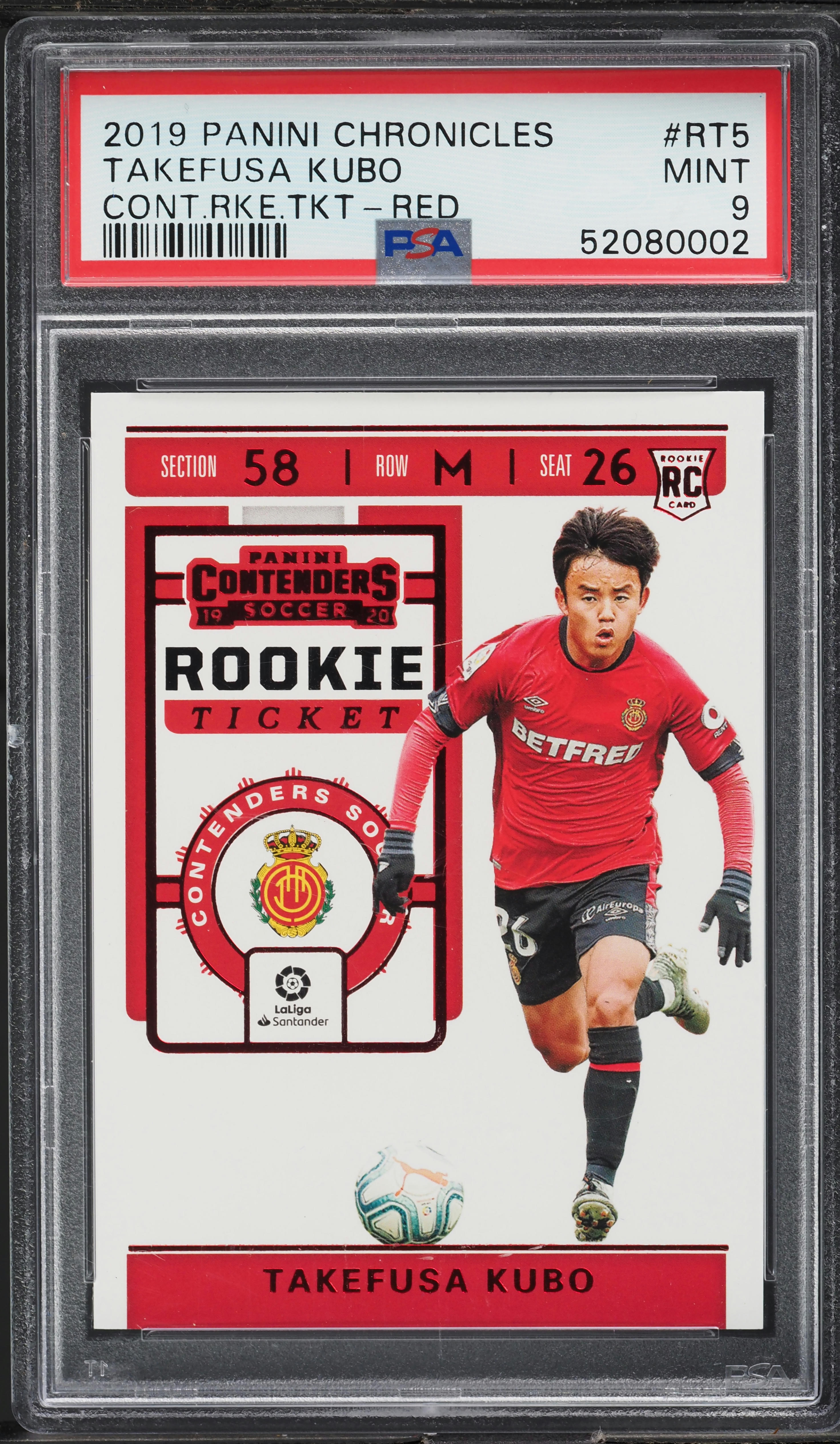 2019 Panini Chronicles Contenders Ticket Red Takefusa Kubo ROOKIE