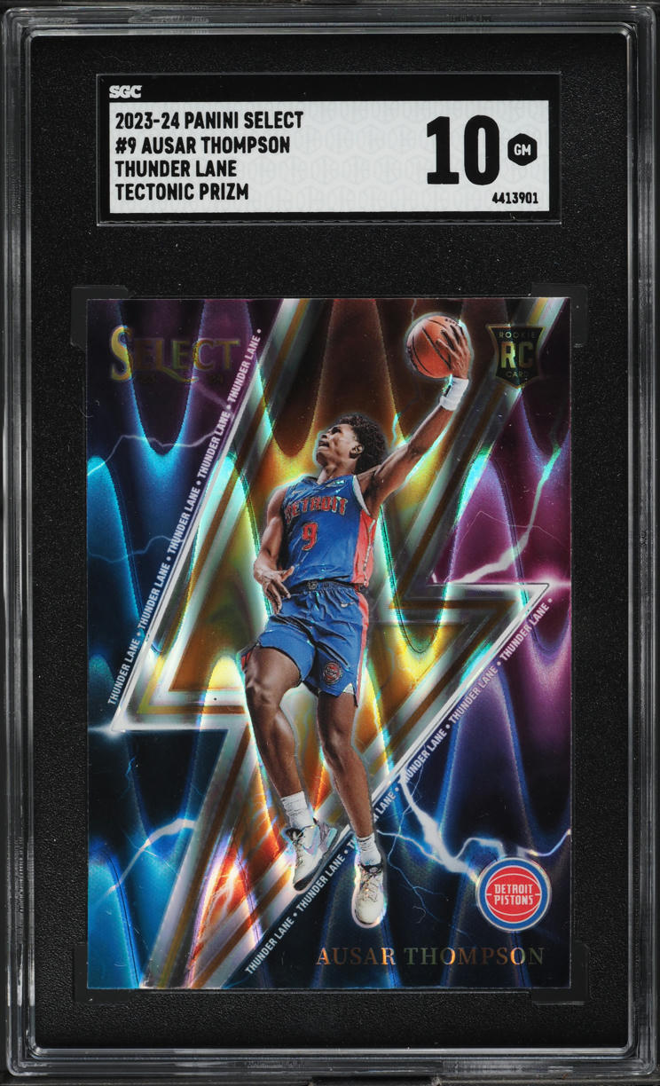 2023 Select Thunder Lane Tectonic Prizm Ausar Thompson ROOKIE #9 SGC 10 GEM MINT