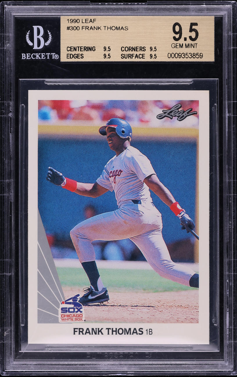 1990 Leaf Frank Thomas ROOKIE #300 BGS 9.5 GEM MINT