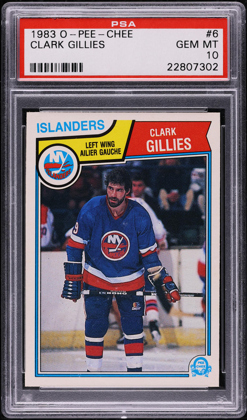 1983 O-Pee-Chee Hockey Clark Gillies #6 PSA 10 GEM MINT