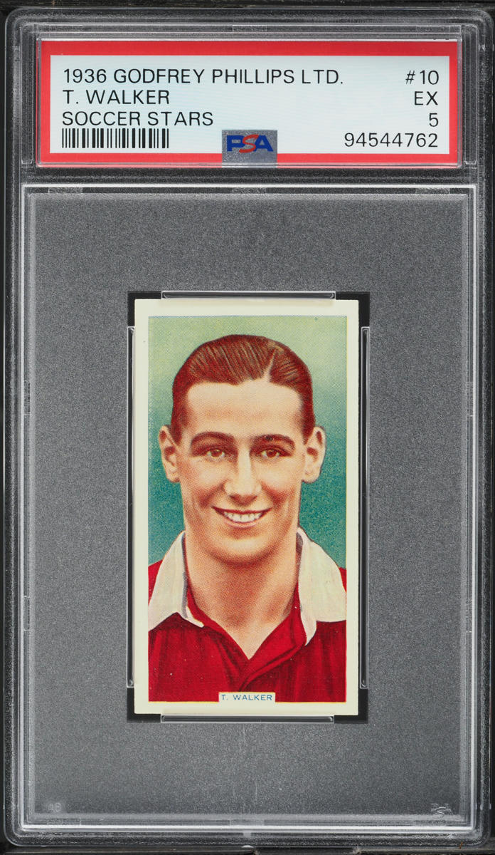 1936 Godfrey Phillips LTD. Soccer Stars T. Walker #10 PSA 5 EX