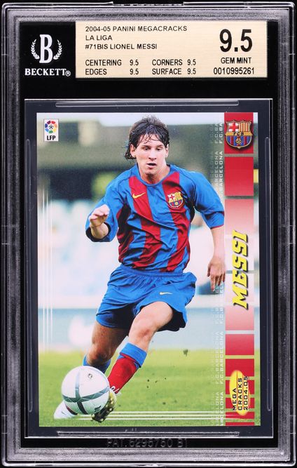 2020 Panini Mega Cracks La Liga Lionel Messi #70 PSA 8 NM-MT on