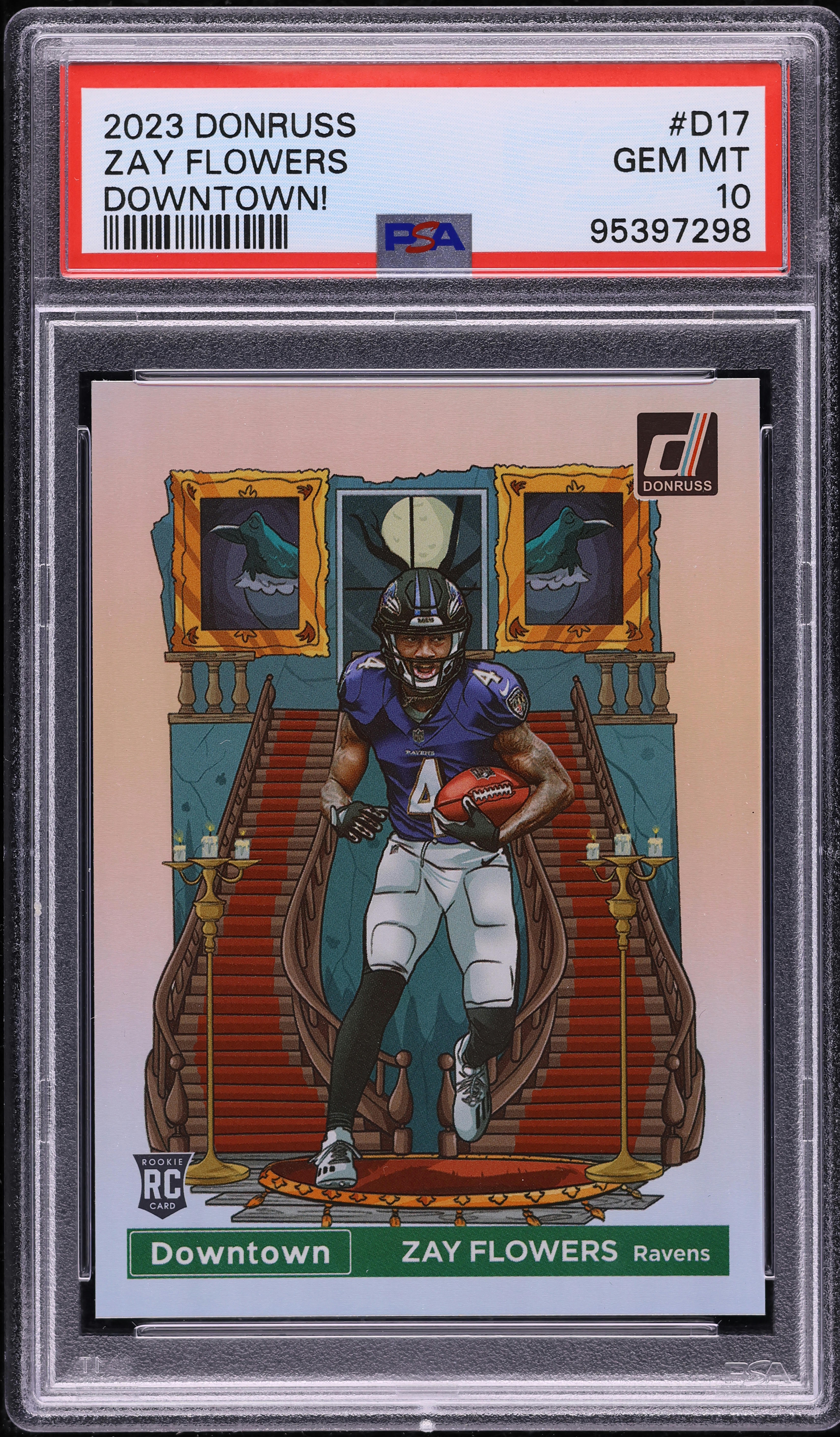 2023 Donruss Downtown! Zay Flowers ROOKIE #D-17 PSA 10 GEM MINT on