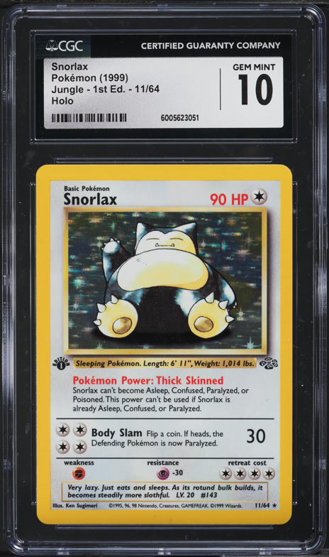 1999 Pokemon Japanese CD Promo Holo Snorlax #143 PSA 10 GEM MINT 1999 Pokemon Japanese CD Promo Holo Snorlax #143 PSA 10 GEM MINT