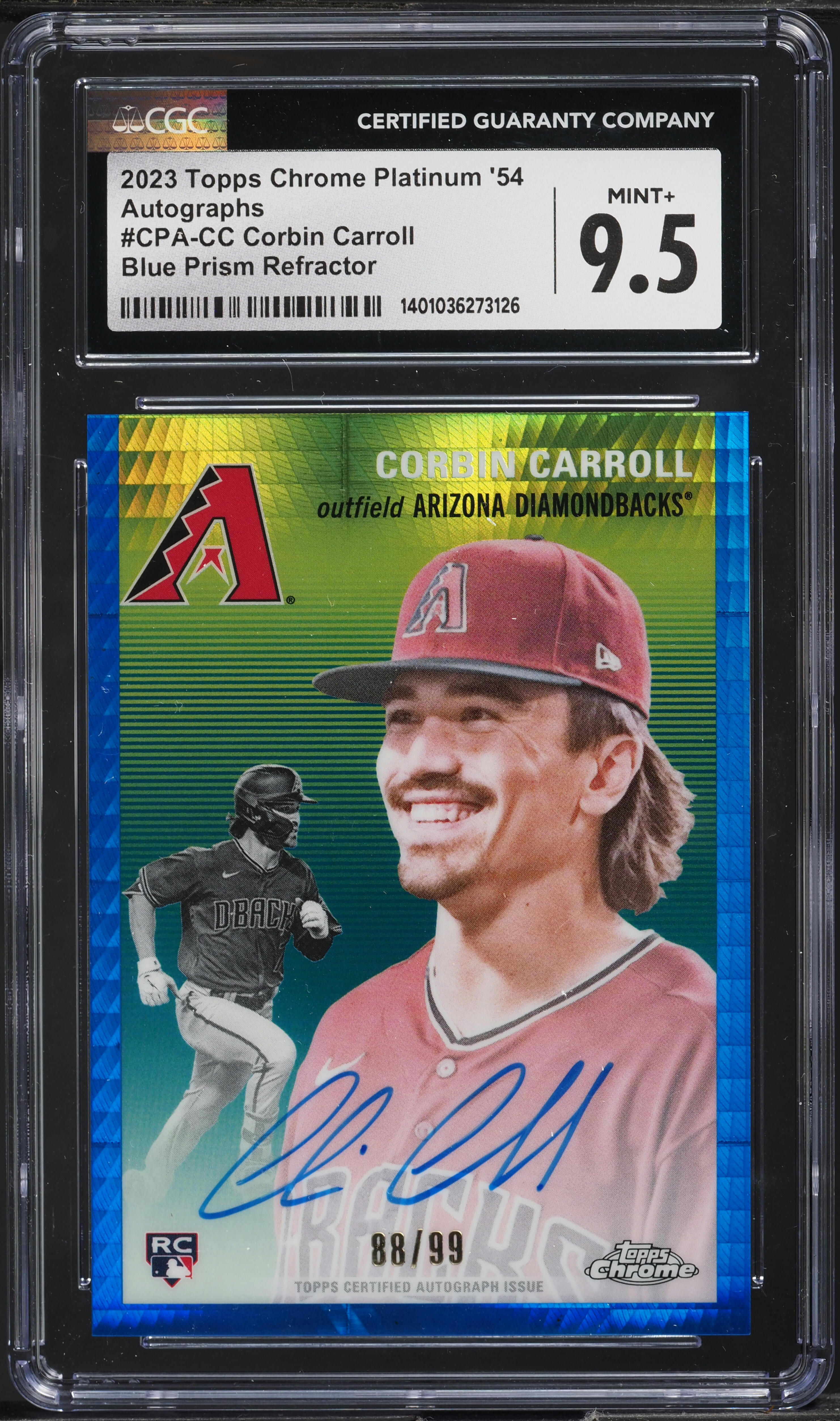 Corbin Carroll 2022 Topps Pro Debut Green Auto /99 AUTO Diamond
