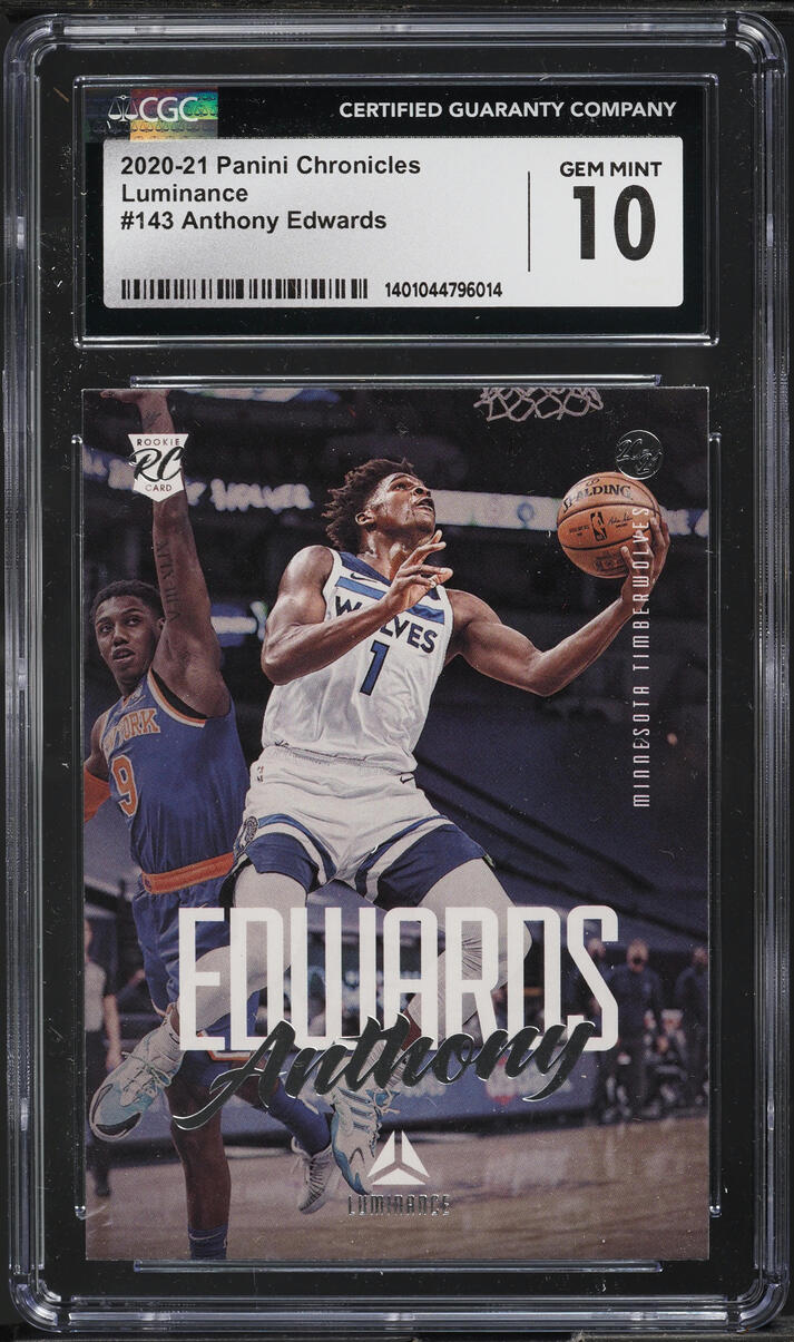2020 Panini Chronicles Luminance Anthony Edwards ROOKIE #143 CGC 10 GEM MINT