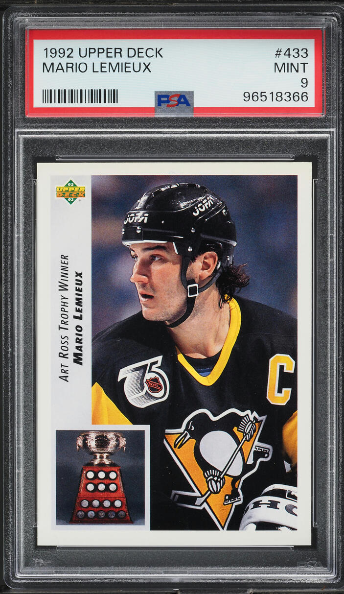 1992 Upper Deck Hockey Mario Lemieux #433 PSA 9 MINT