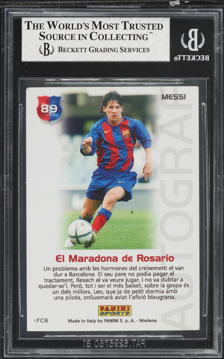 2004 Panini Sports Mega Cracks Barca Campio Lionel Messi ROOKIE #89 BGS 3.5 VG+