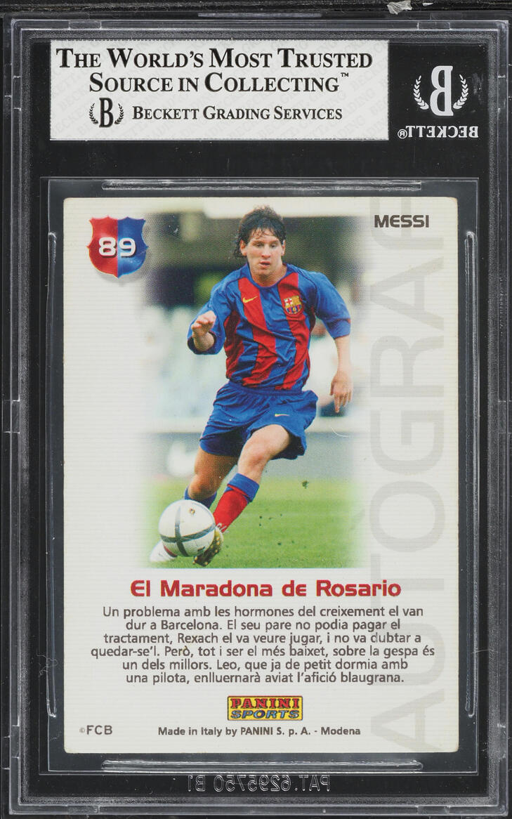 2004 Panini Sports Mega Cracks Barca Campio Lionel Messi ROOKIE #89 BGS 4 VGEX