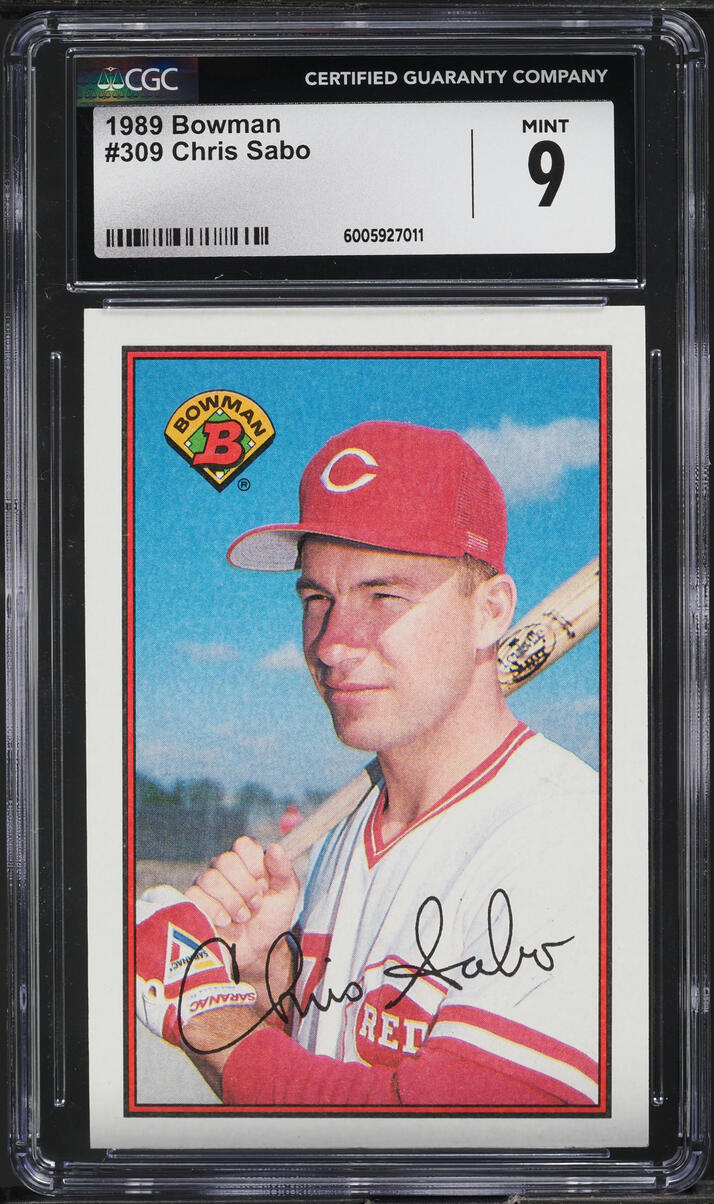 1989 Bowman Chris Sabo #309 CGC 9 MINT