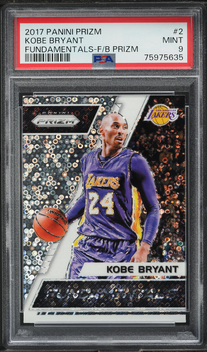2017 Panini Prizm Fundamentals Fast Break Kobe Bryant #2 PSA 9 MINT
