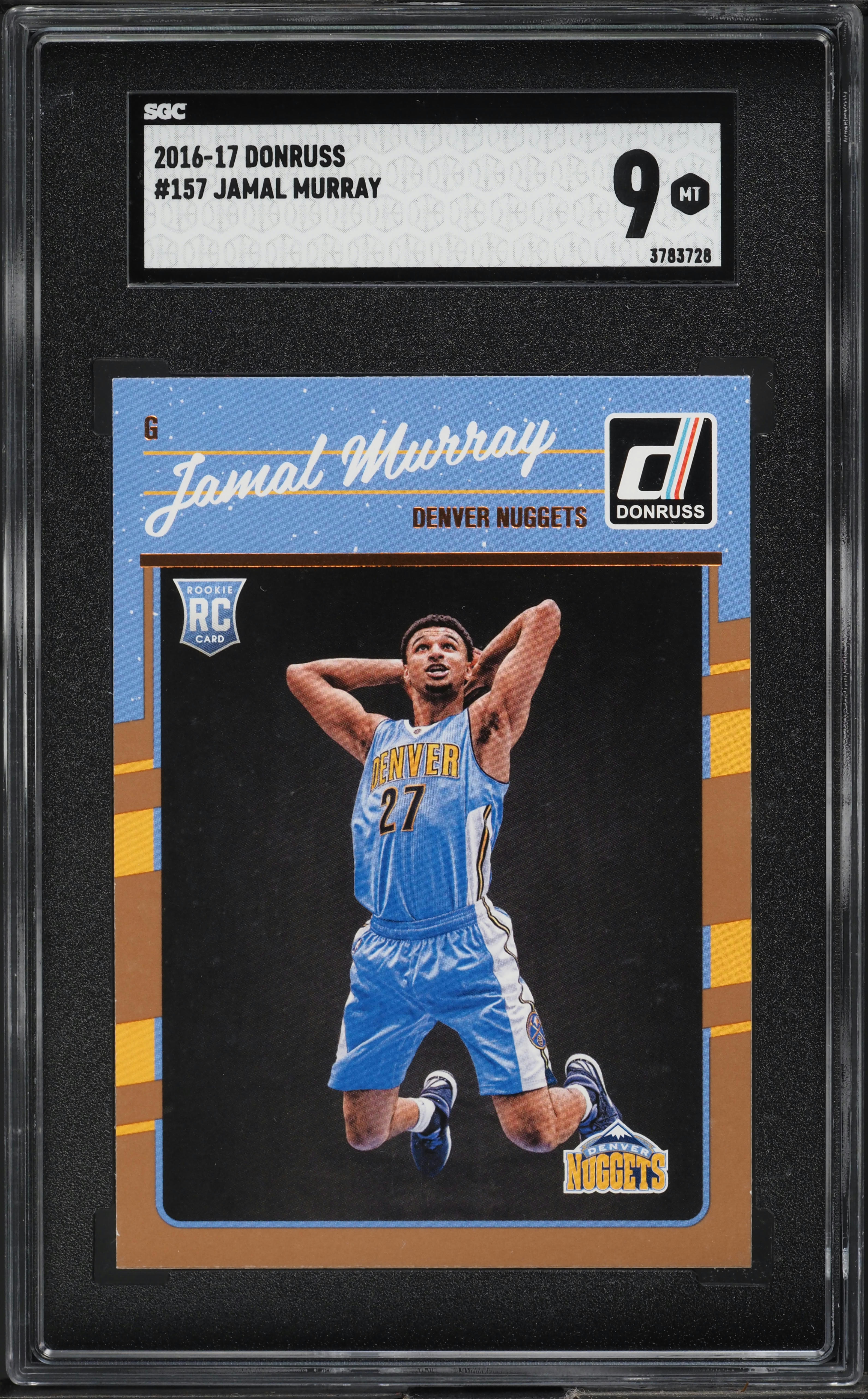 2016 Donruss Basketball Jamal Murray ROOKIE #157 SGC 9 MINT on