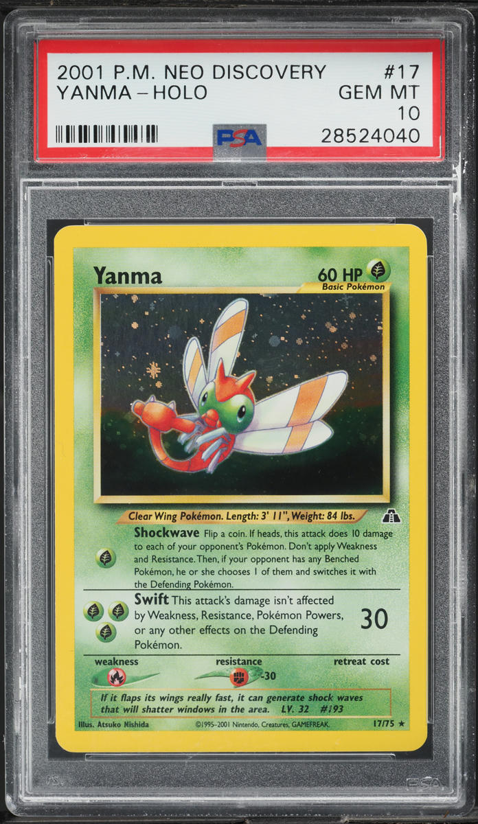 2001 Pokemon Neo Discovery Holo Yanma #17 PSA 10 GEM MINT