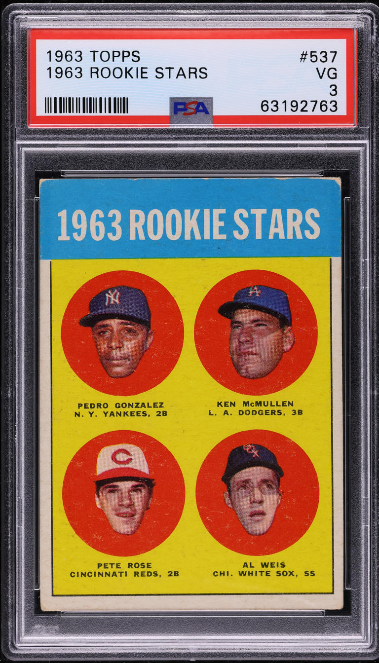 1963 Topps Pete Rose ROOKIE #537 PSA 3 VG