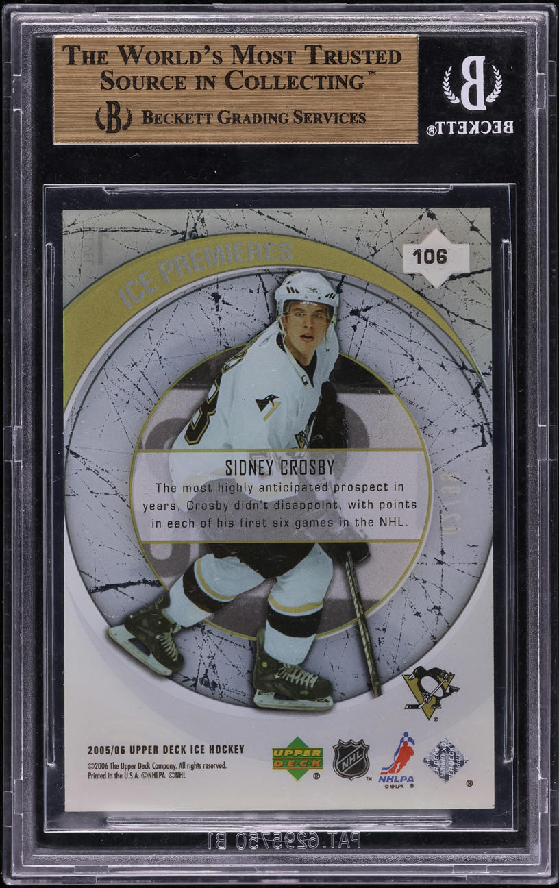 2005 Upper Deck Ice Sidney Crosby ROOKIE /99 #106 BGS 9.5 GEM MINT