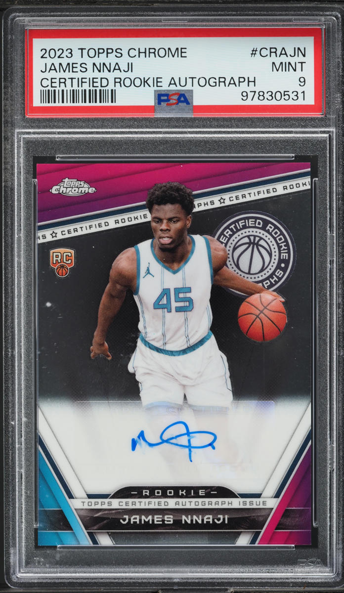 2023 Topps Chrome Certified James Nnaji ROOKIE AUTO #CRAJN PSA 9