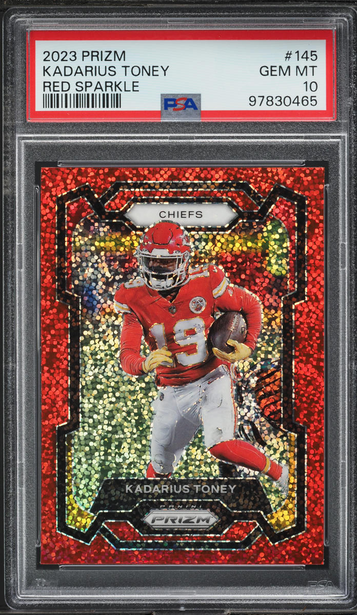 2023 Panini Prizm Red Sparkle Kadarius Toney #145 PSA 10 GEM MINT