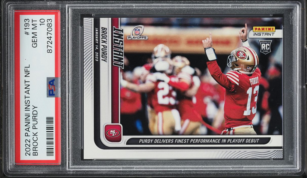 2022 Panini Instant NFL Brock Purdy ROOKIE #193 PSA 10 GEM MINT