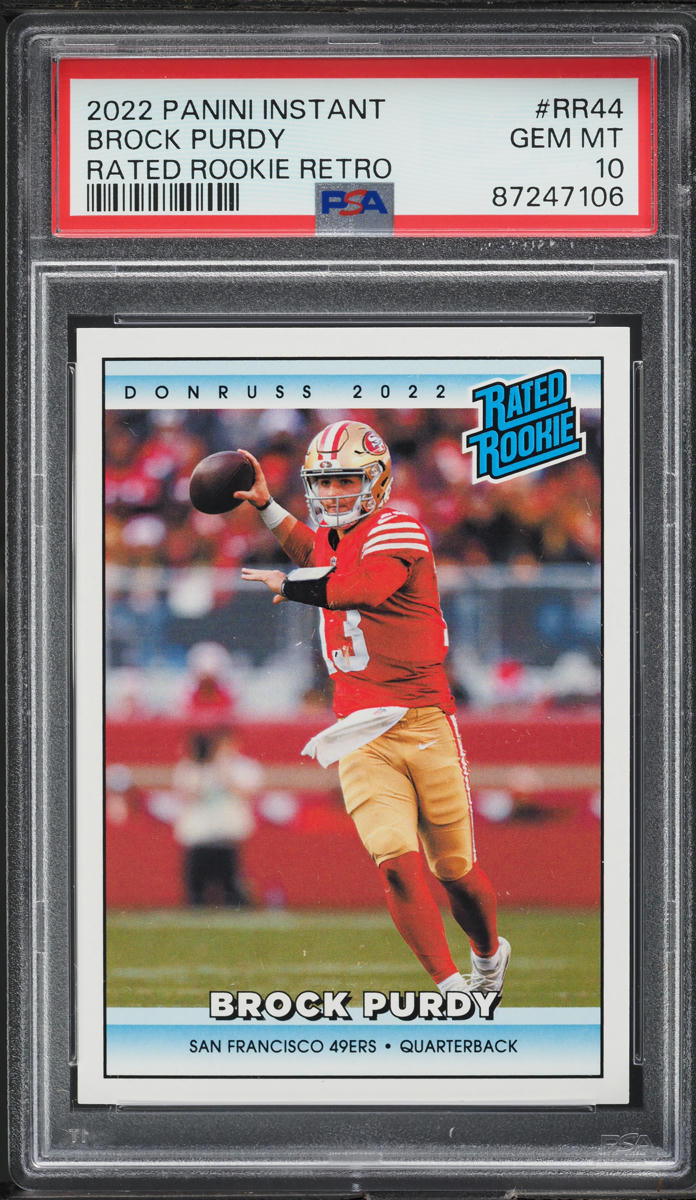 2022 Panini Instant Retro Brock Purdy ROOKIE #RR44 PSA 10 GEM MINT