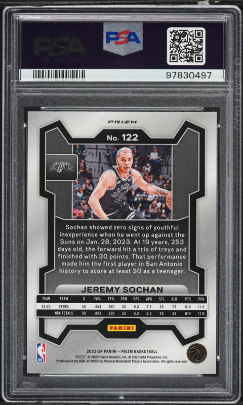 その他 JEREMY SOCHAN SPURS PRIZM AUTO PSA10 その他 JEREMY SOCHAN SPURS PRIZM AUTO PSA10 Jeremy Sochan 2022-23