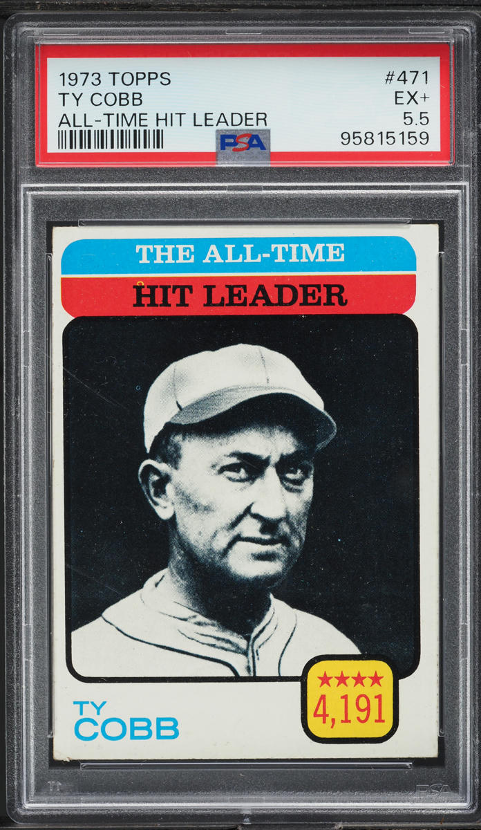 1973 Topps Ty Cobb ALL-TIME HIT LEADER #471 PSA 5.5 EX+