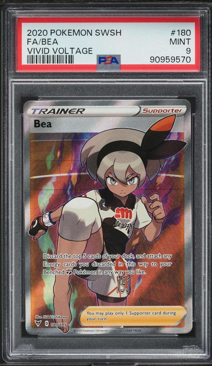 2020 Pokemon Sword & Shield Vivid Voltage Full Art Bea #180 PSA 9 MINT