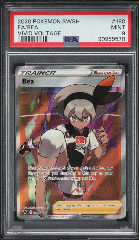 2020 Pokemon Sword & Shield Vivid Voltage Full Art Bea #180 PSA 9