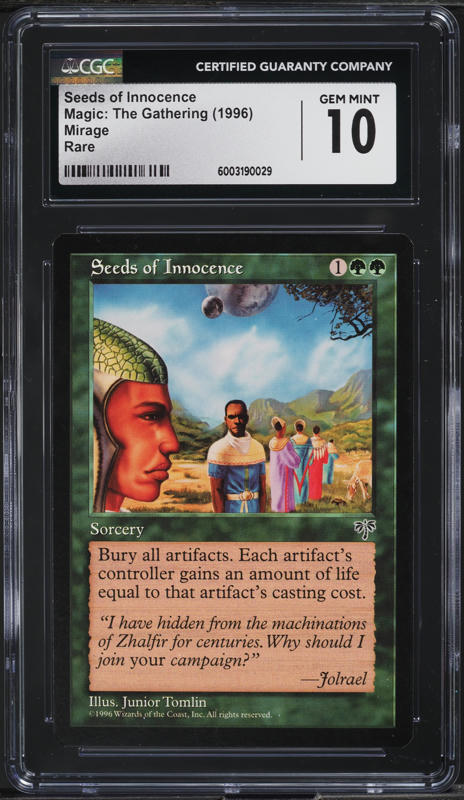 1996 Magic The Gathering MTG Mirage Seeds Of Innocence CGC 10 GEM