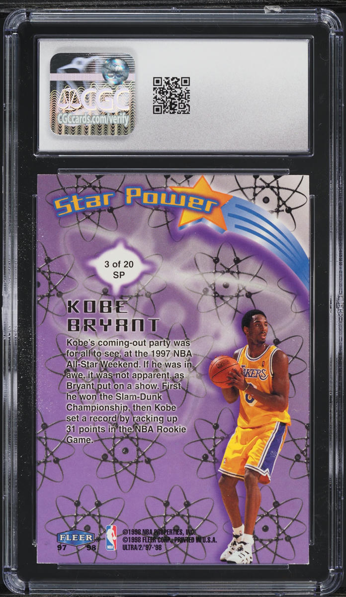 1997 Ultra Star Power Kobe Bryant #3 CGC 9 MINT