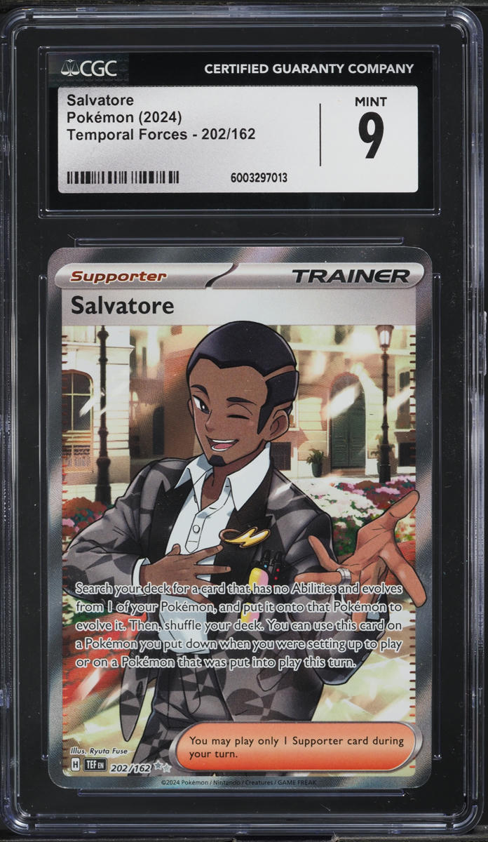 2024 Pokemon Temporal Forces Salvatore #202 CGC 9 MINT