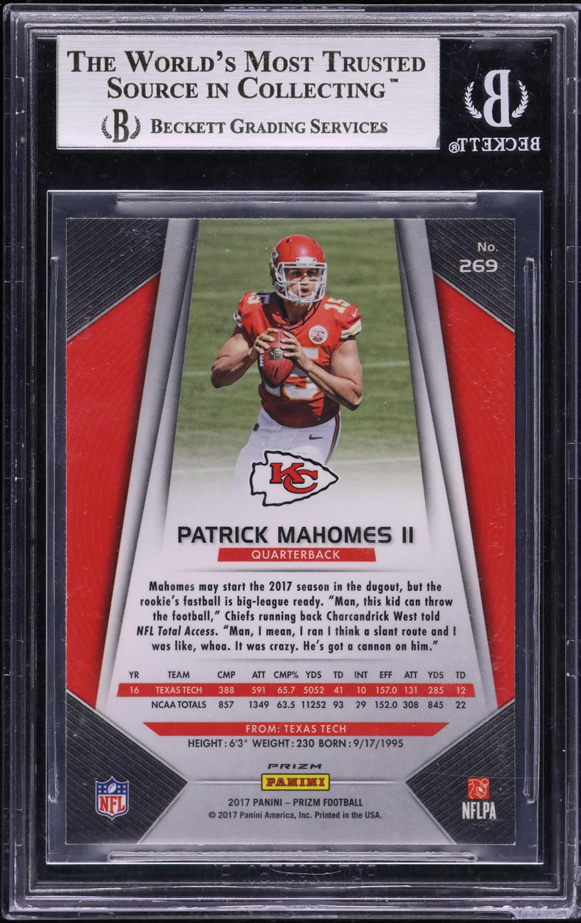 2017 Panini Prizm Patrick Mahomes II ROOKIE #269 BGS 9 MINT