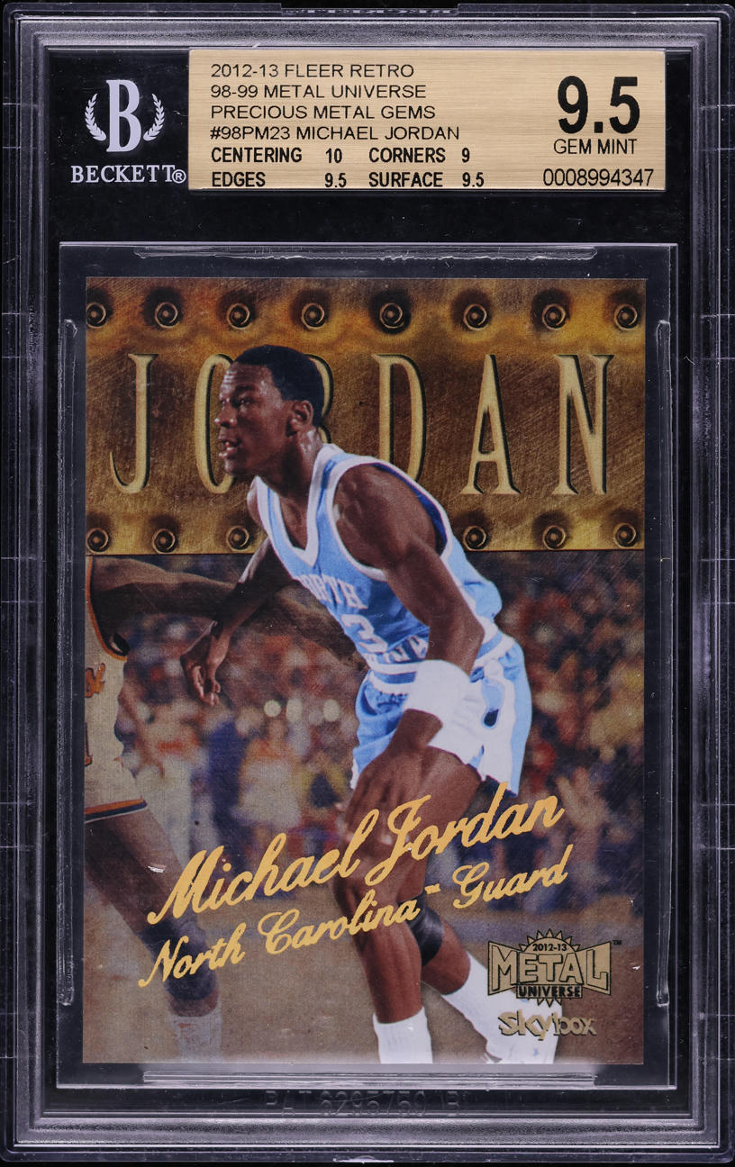 2012 Fleer Retro '98 Precious Metal Gems PMG Michael Jordan /50 BGS 9.5 GEM MINT