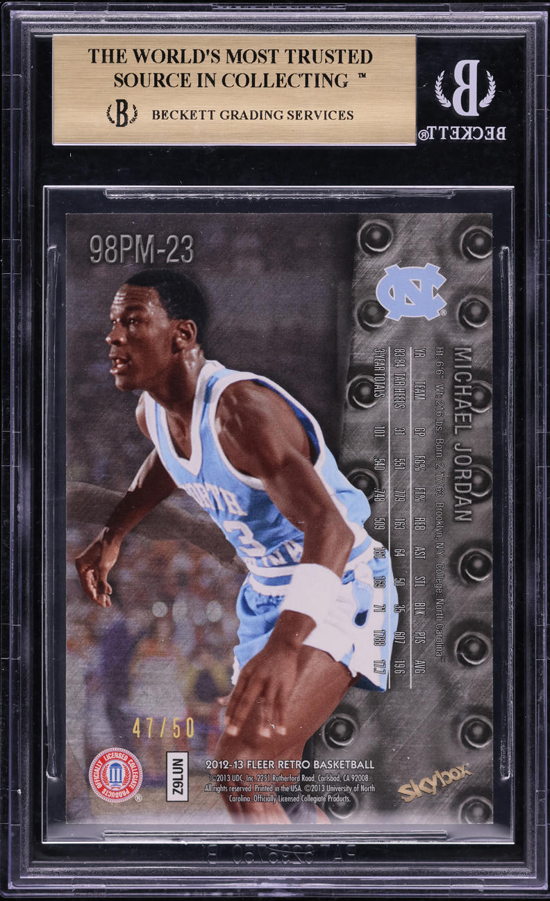 2012 Fleer Retro '98 Precious Metal Gems PMG Michael Jordan /50 BGS 9.5 GEM MINT