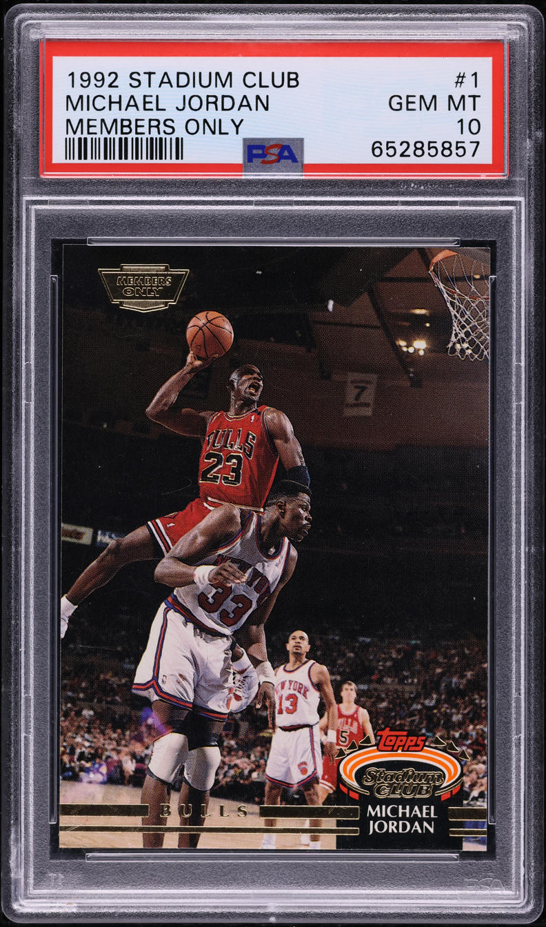 1992 Stadium Club Members Only Michael Jordan #1 PSA 10 GEM MINT