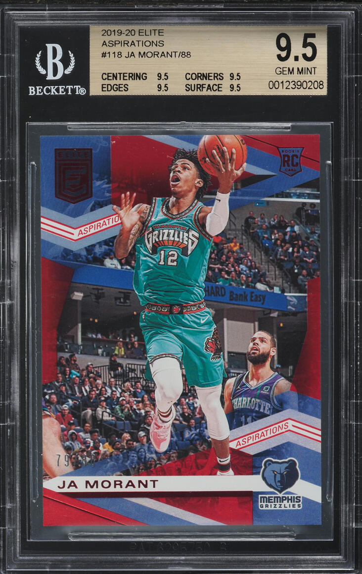 2019 Panini Elite Aspirations Ja Morant ROOKIE /88 #118 BGS 9.5 GEM MINT
