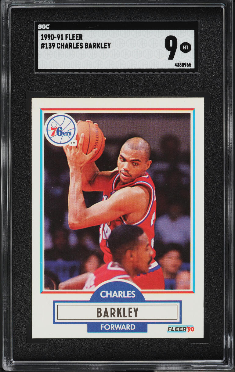 1990 Fleer Basketball Charles Barkley #139 SGC 9 MINT
