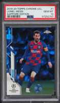 2019 Topps Chrome UEFA Sapphire Edition Lionel Messi #1 PSA 10 GEM