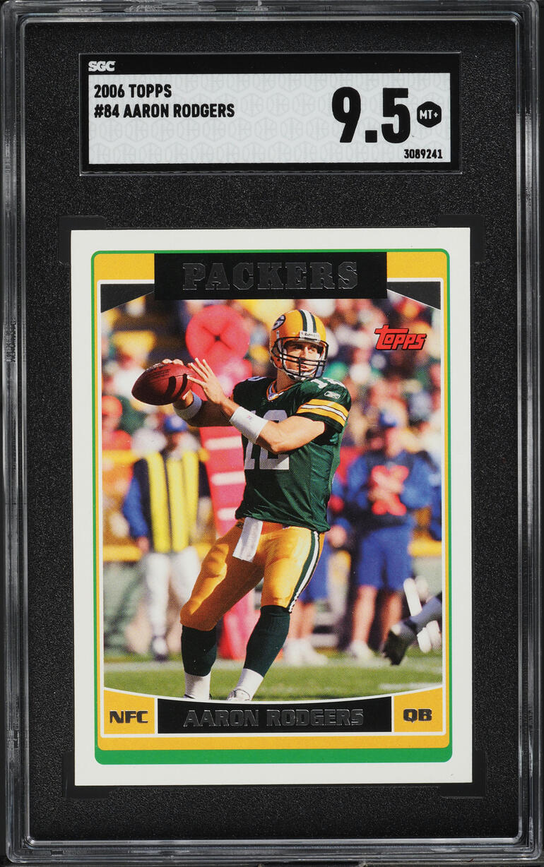 2006 Topps Football Aaron Rodgers #84 SGC 9.5 MINT+