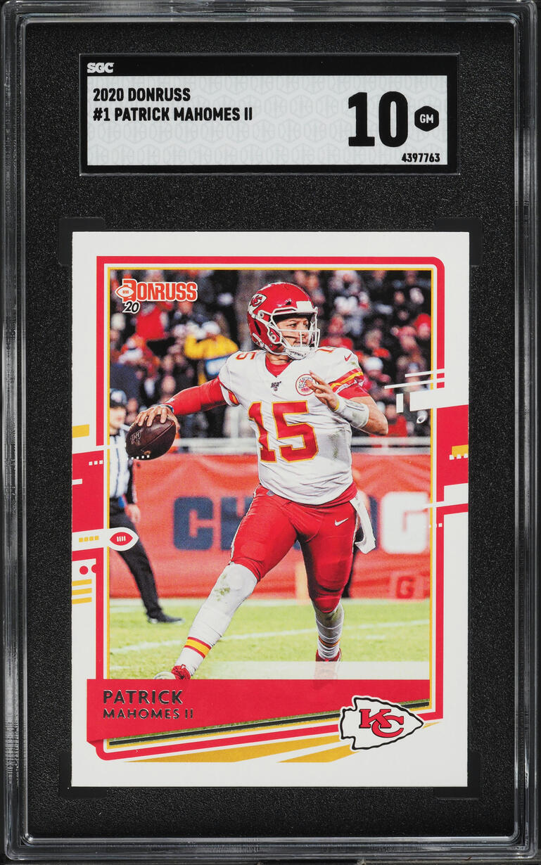 2020 Donruss Football Patrick Mahomes II #1 SGC 10 GEM MINT