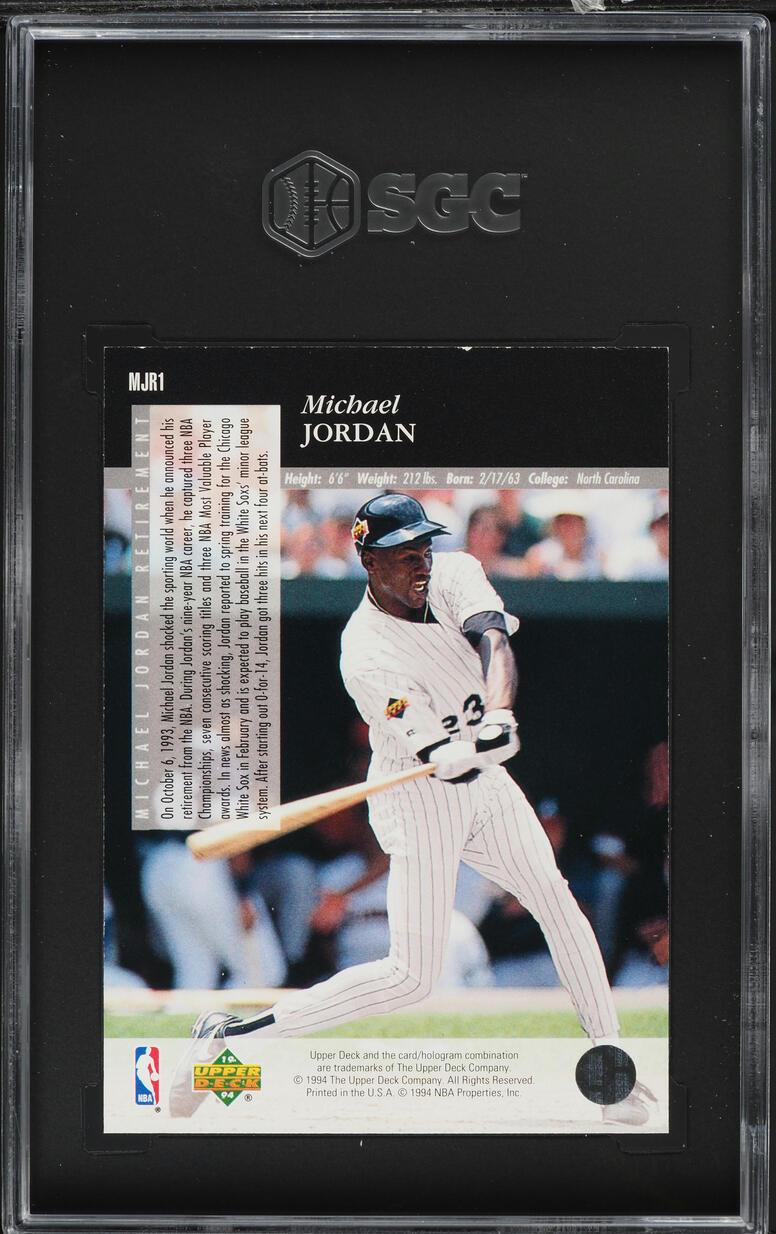 1993 Upper Deck SE Retirement Michael Jordan #MJR1 SGC 8 NM-MT
