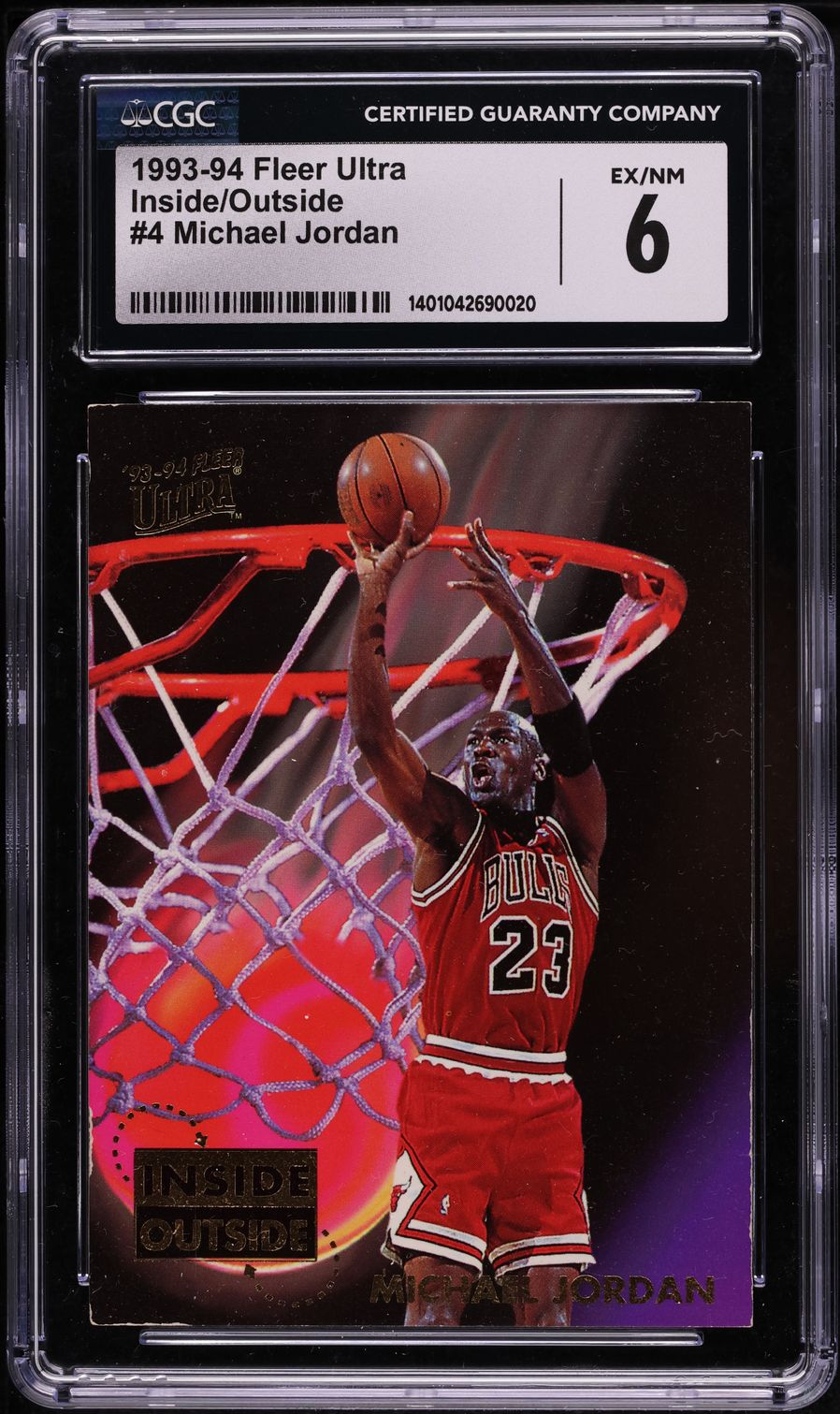 1993 Ultra Inside Outside Michael Jordan #4 CGC 6 EXMT
