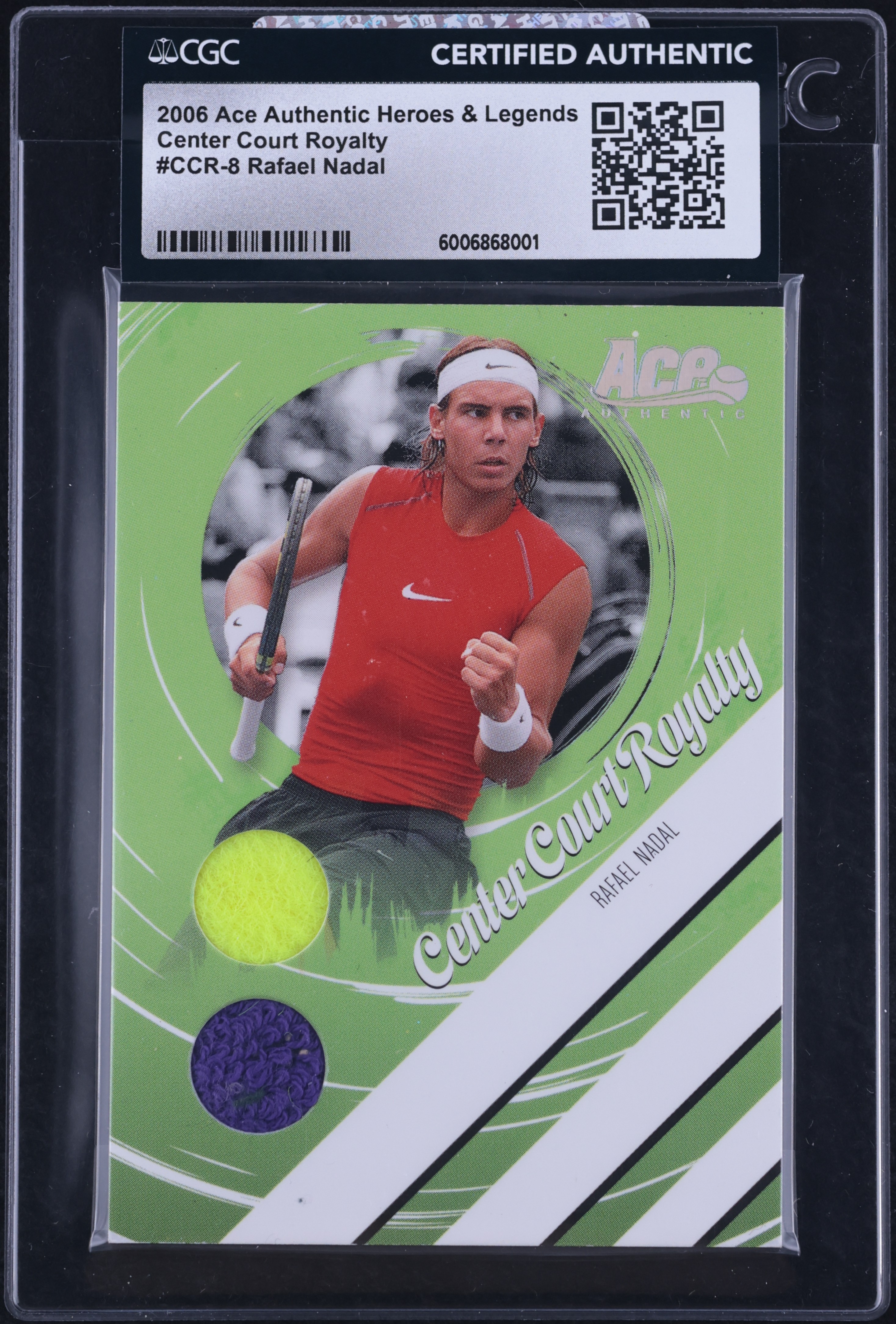 2006 Ace Authentic H&L Center Court Royalty Rafael Nadal PATCH