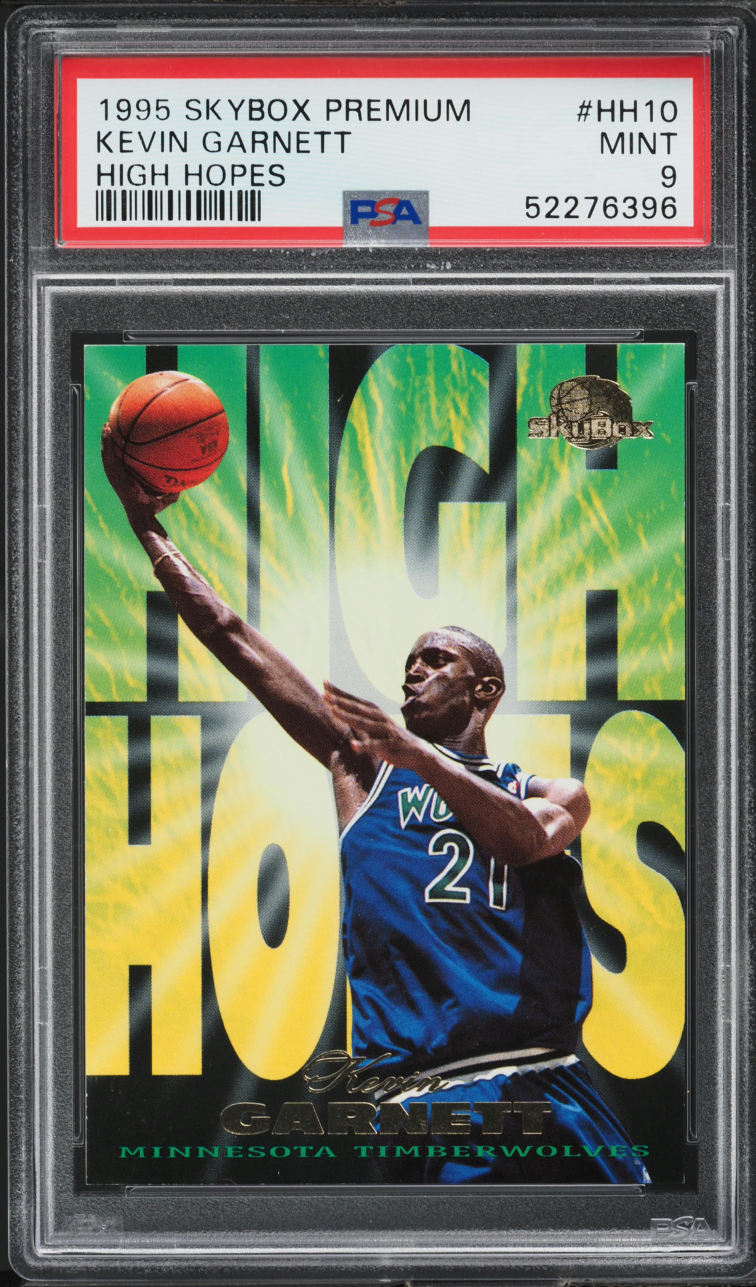 1995 Skybox Premium High Hopes Kevin Garnett ROOKIE #HH10 PSA 9