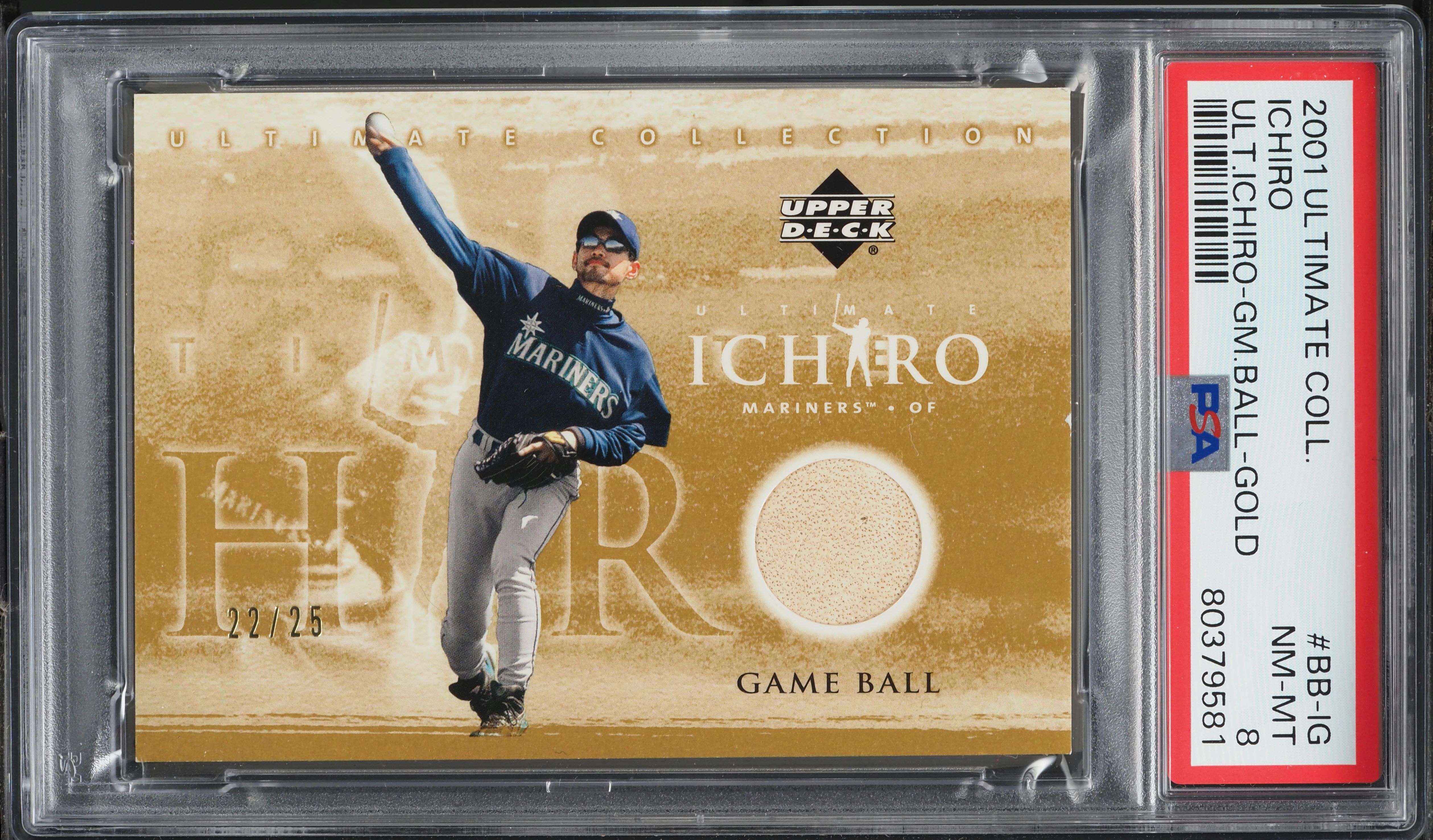 2001 Ultimate Collection Gold Ichiro Suzuki ROOKIE PATCH /25 #BB