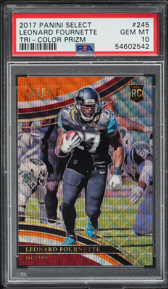 2017 Select Tri-Color Prizm Leonard Fournette ROOKIE /99 #245 PSA 10 GEM MINT