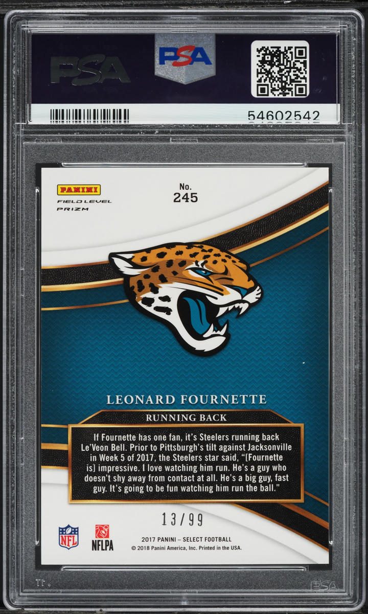 2017 Select Tri-Color Prizm Leonard Fournette ROOKIE /99 #245 PSA 10 GEM MINT