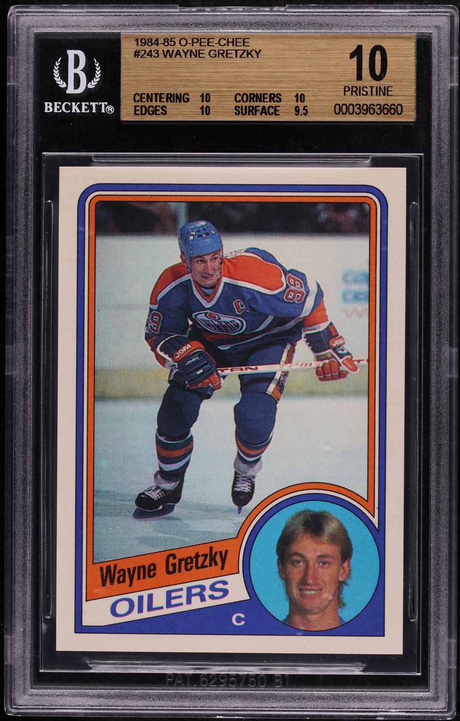 1984 O-Pee-Chee Hockey Wayne Gretzky #243 BGS 10 PRISTINE