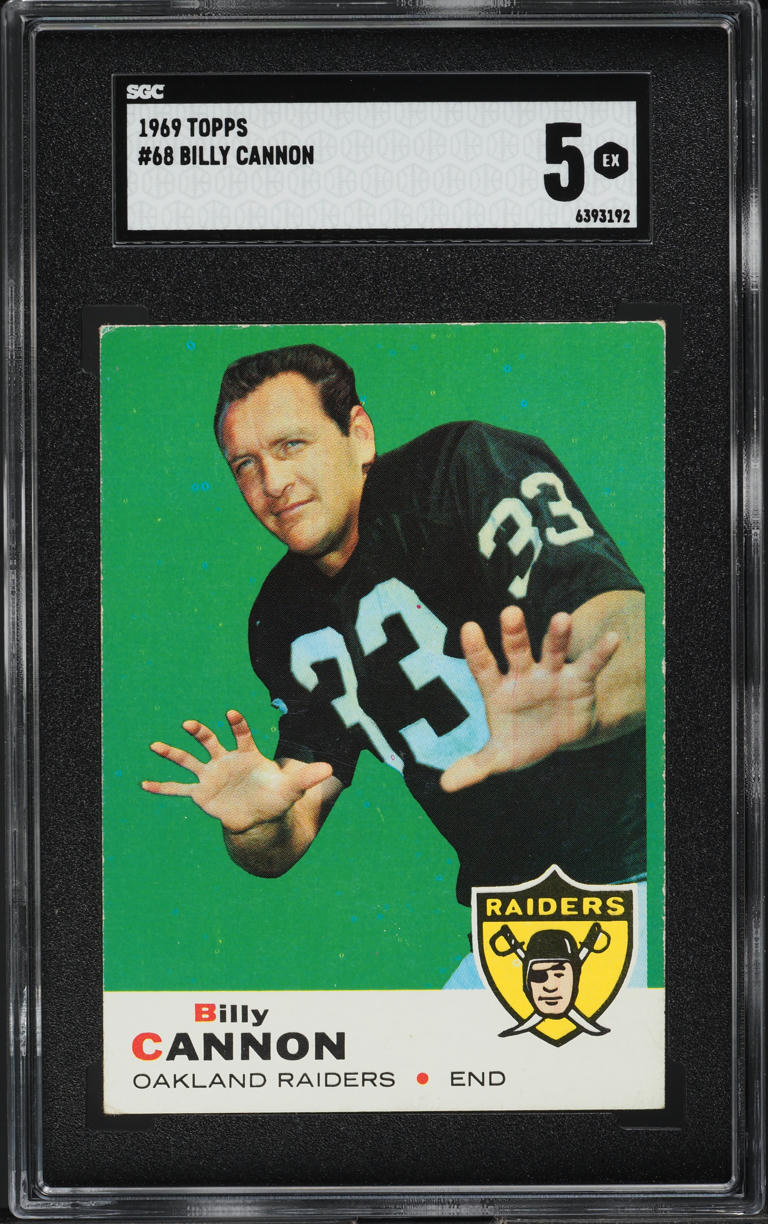 1969 Topps Football Billy Cannon #68 SGC 5 EX