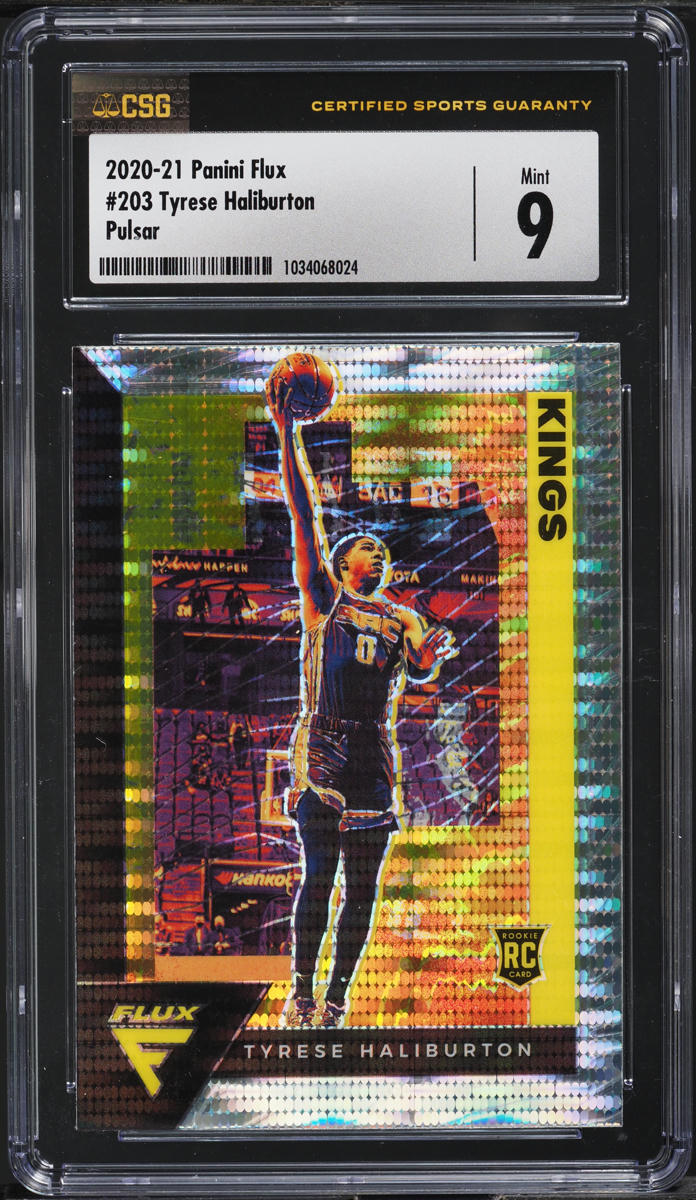 2020 Panini Flux Pulsar Tyrese Haliburton ROOKIE #203 CSG 9 MINT