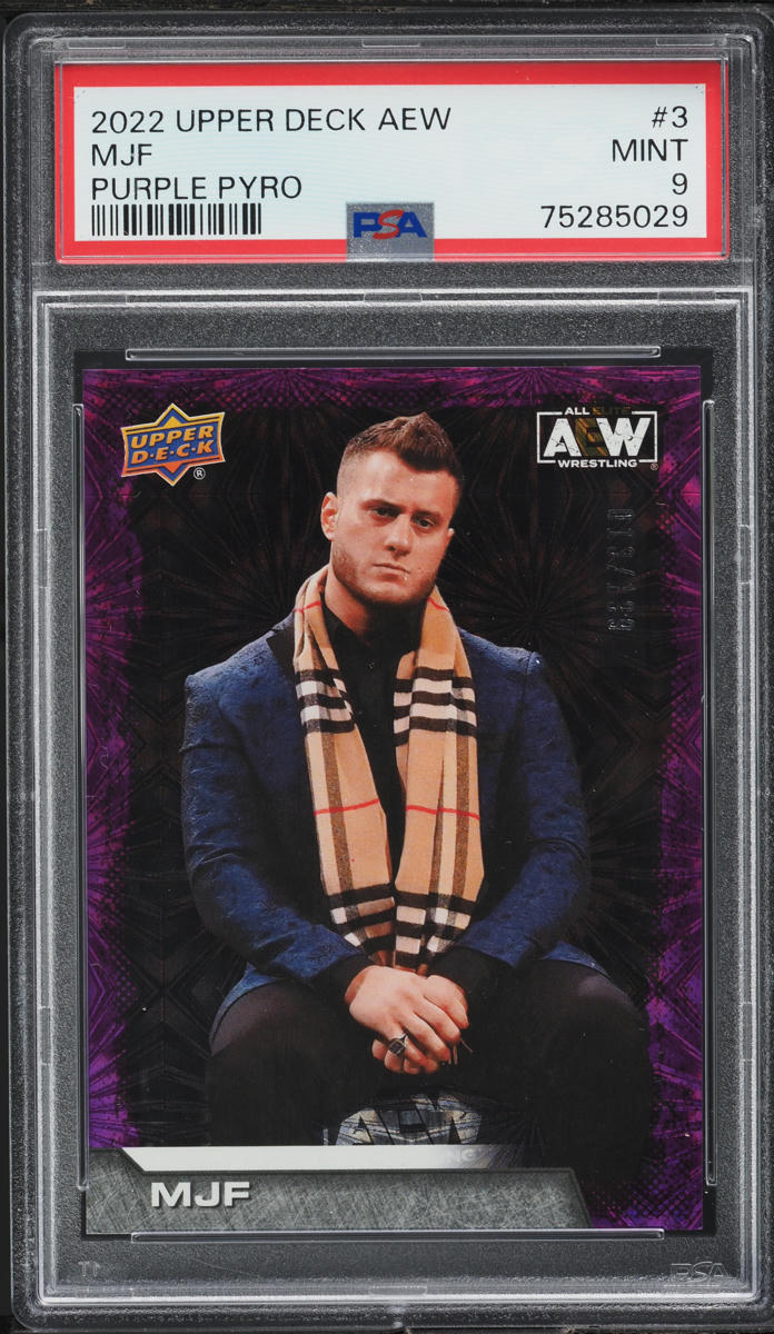2022 Upper Deck AEW Purple Pyro MJF /139 #3 PSA 9 MINT